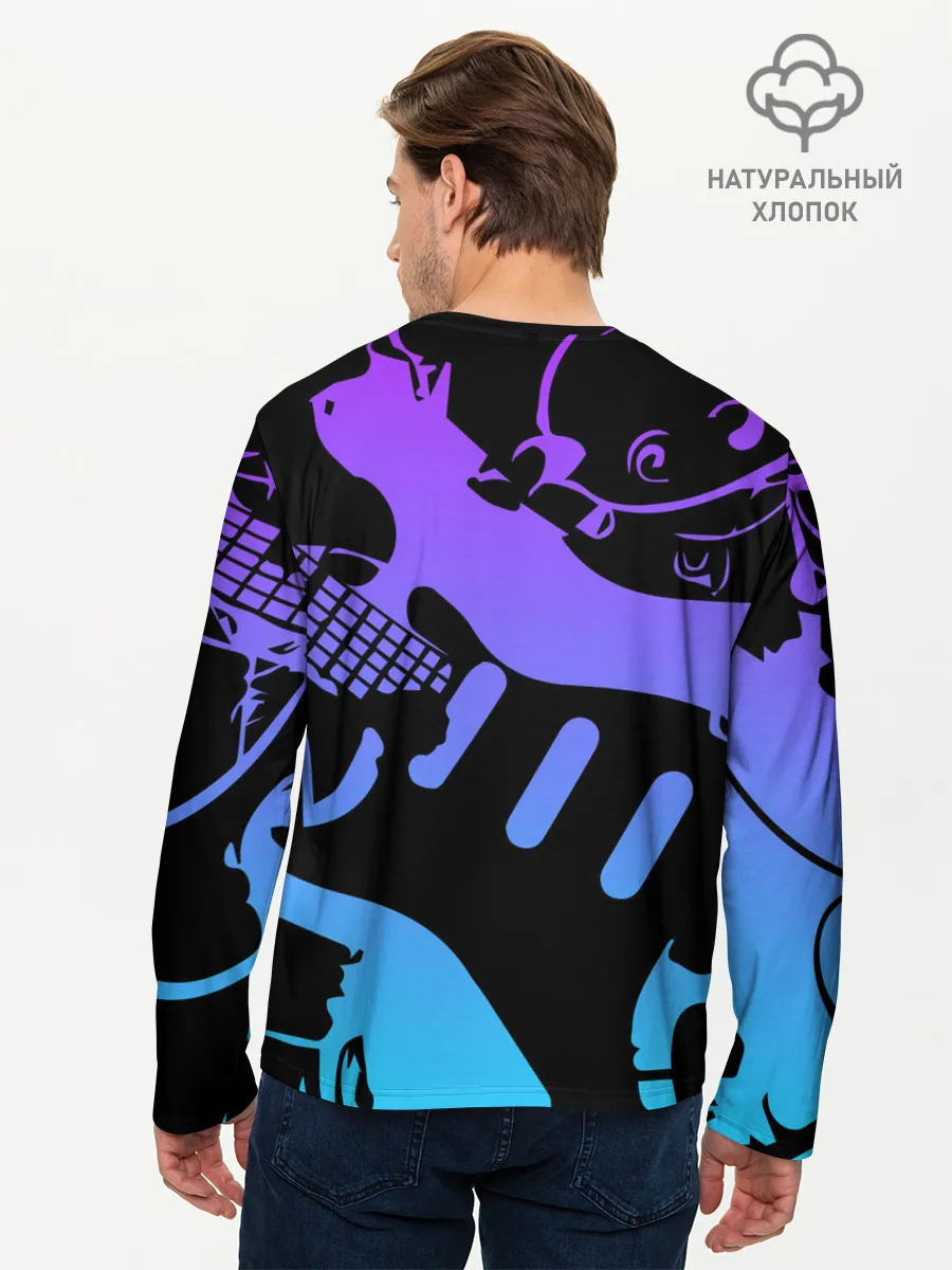 Мужской лонгслив базовый / Deep Purple