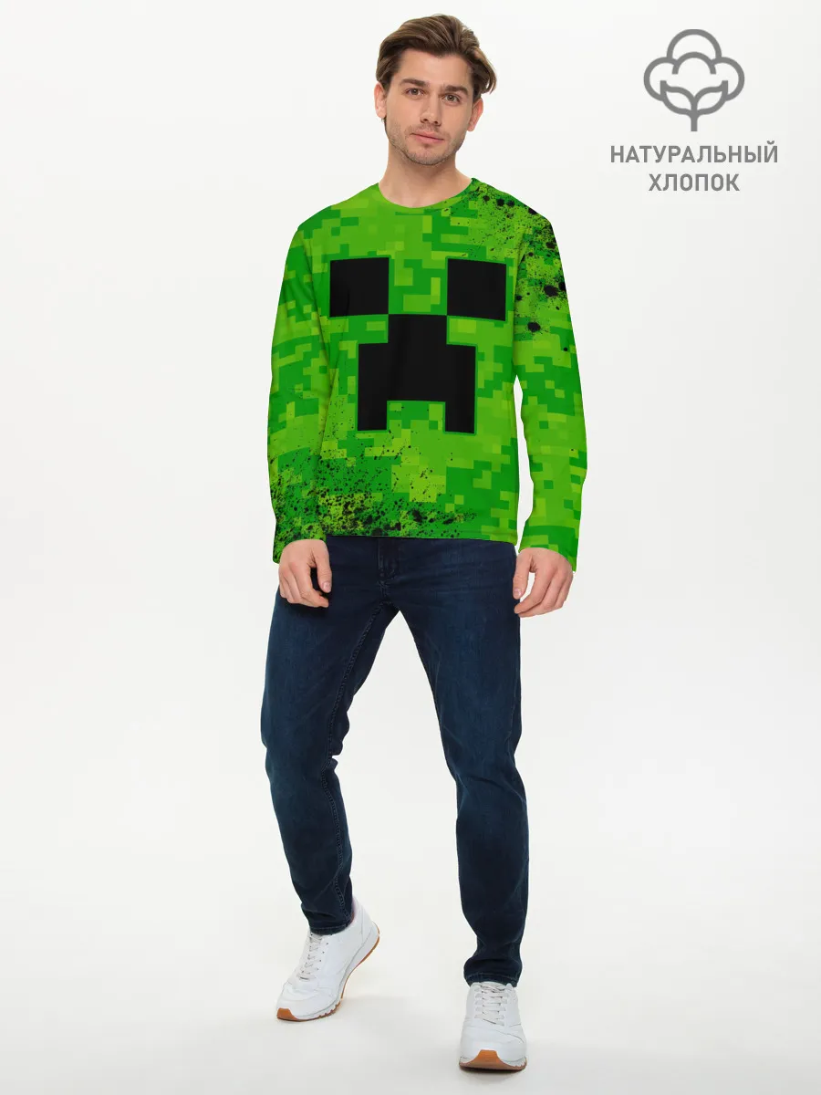 Мужской лонгслив базовый / MINECRAFT / МАЙНКРАФТ