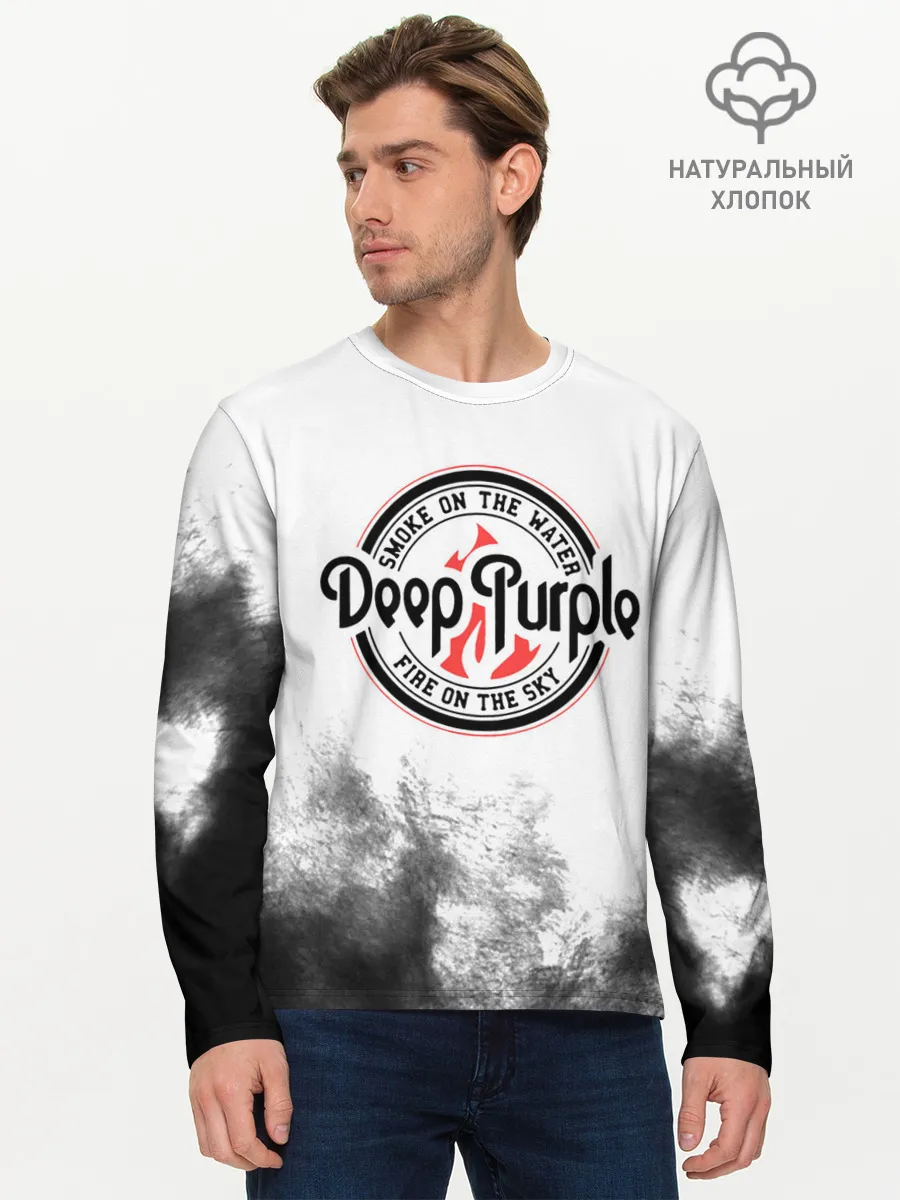 Мужской лонгслив базовый / Deep Purple