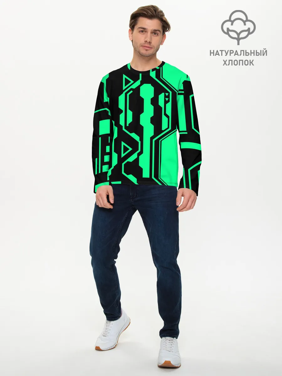 Мужской лонгслив базовый / КИБЕРПАНК