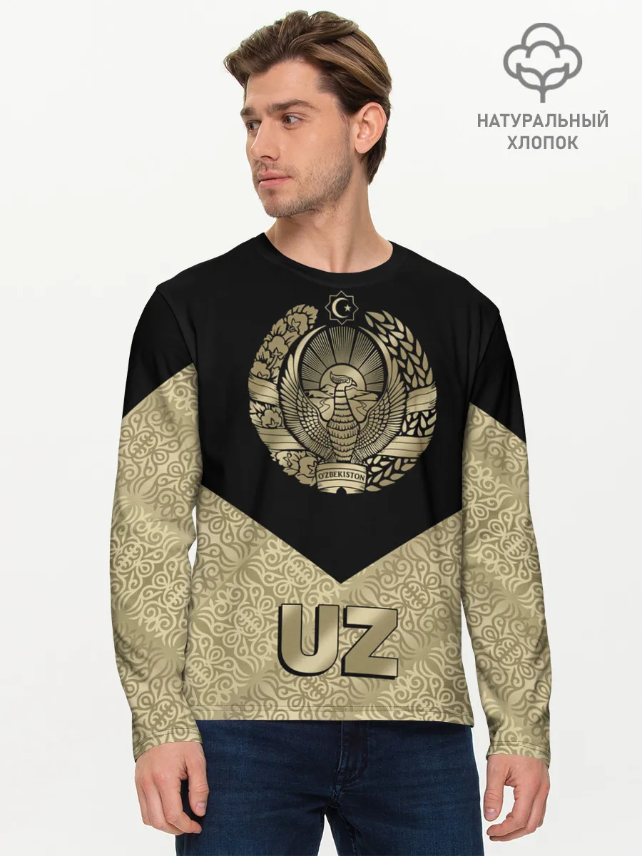 Мужской лонгслив базовый / Узбекистан