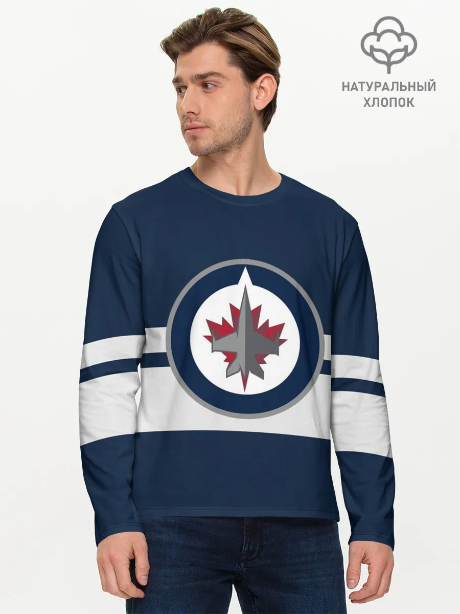 Мужской лонгслив базовый / ВИННИПЕГ ДЖЕТС НХЛ