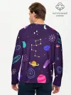 Мужской лонгслив базовый / Космический пейзаж