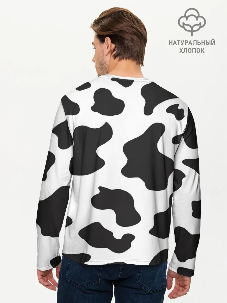 Мужской лонгслив базовый / COW PRINT
