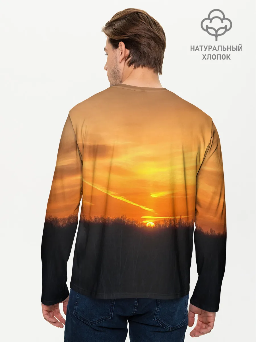 Мужской лонгслив базовый / Закат