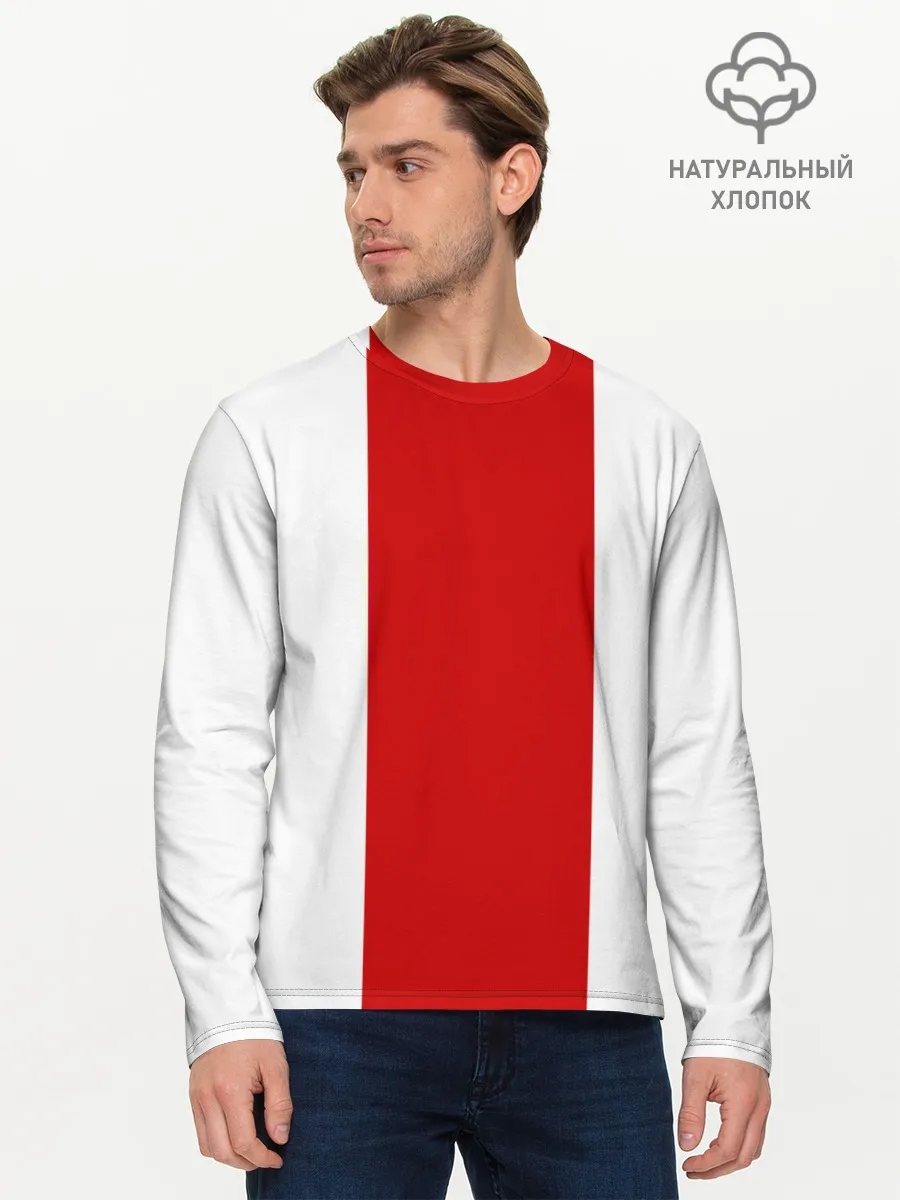 Мужской лонгслив базовый / Флаг Беларуси