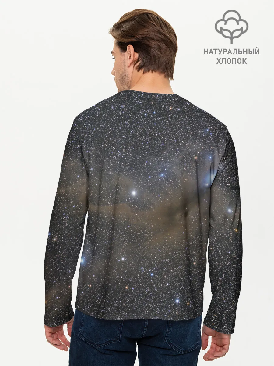 Мужской лонгслив базовый / Звездный космос