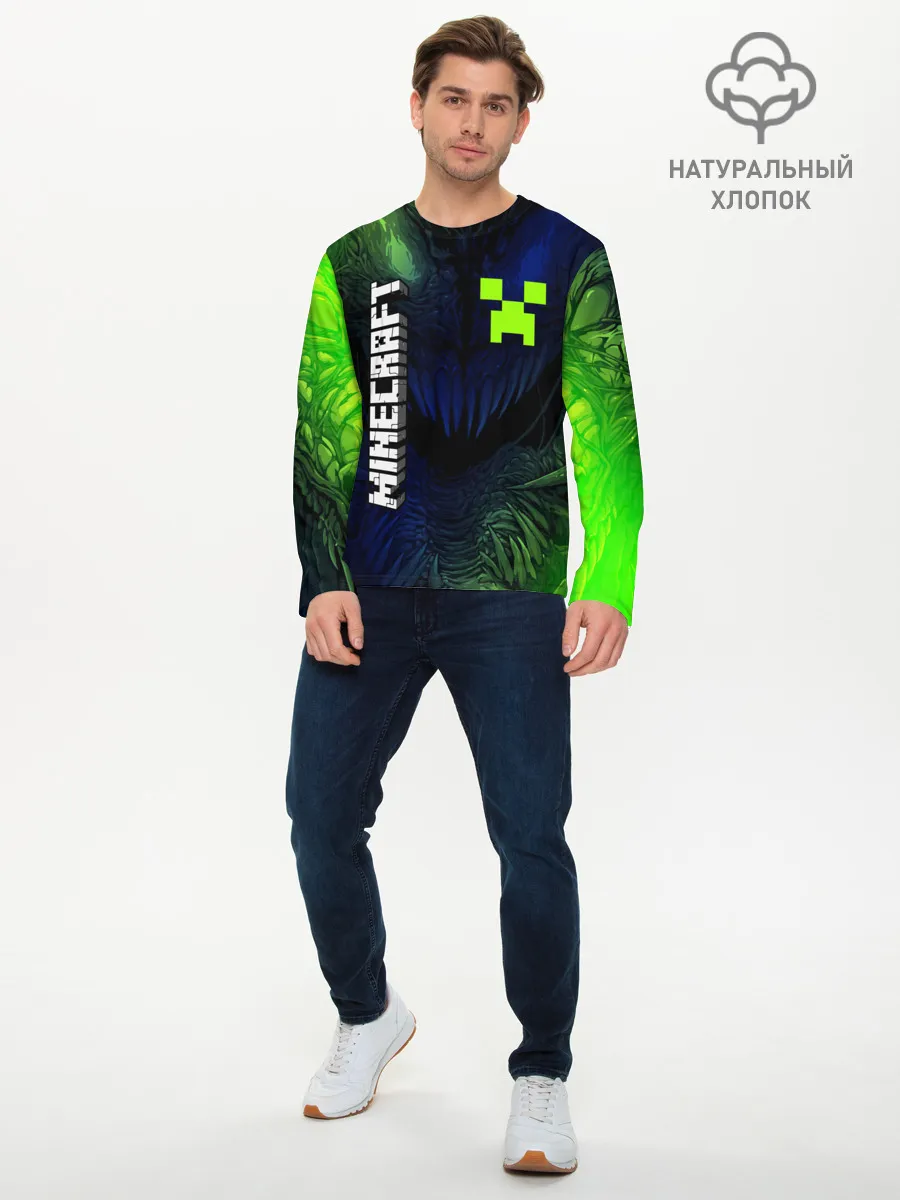 Мужской лонгслив базовый / MINECRAFT / МАЙНКРАФТ