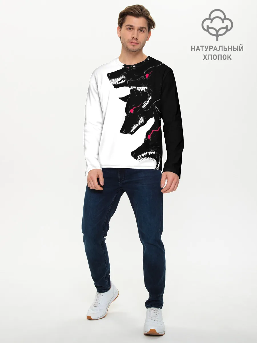 Мужской лонгслив базовый / Волки