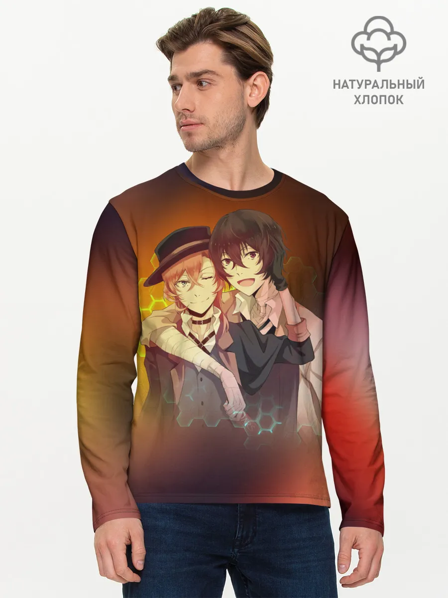 Мужской лонгслив базовый / Дазай и Чуя