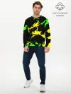 Мужской лонгслив базовый / Желто-зеленый