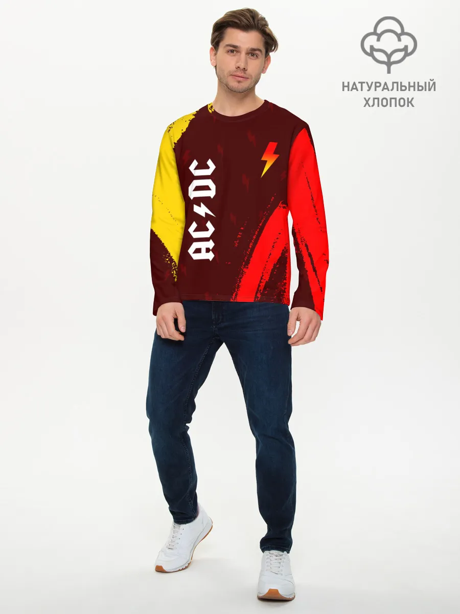 Мужской лонгслив базовый / AC DС