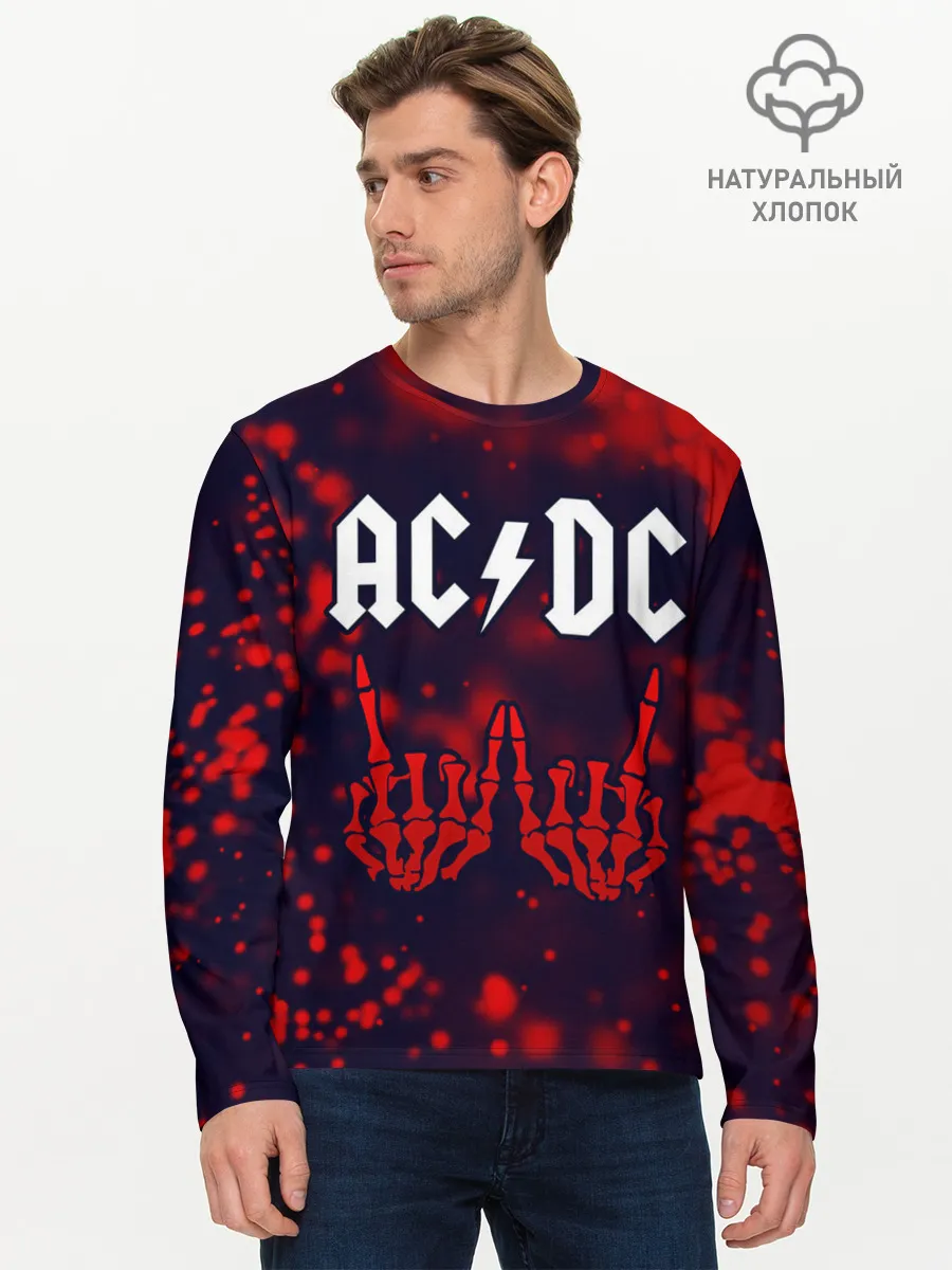 Мужской лонгслив базовый / AC DС