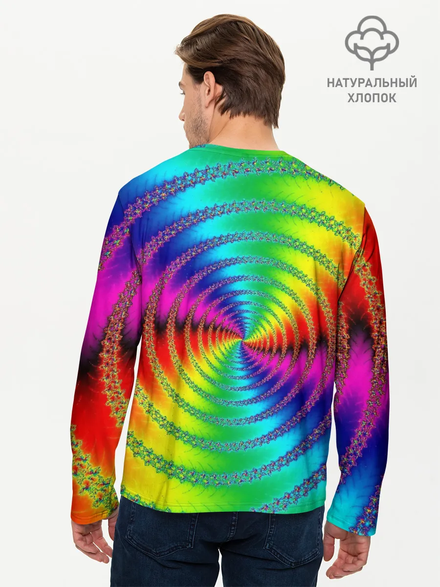 Мужской лонгслив базовый / Цветной гипноз