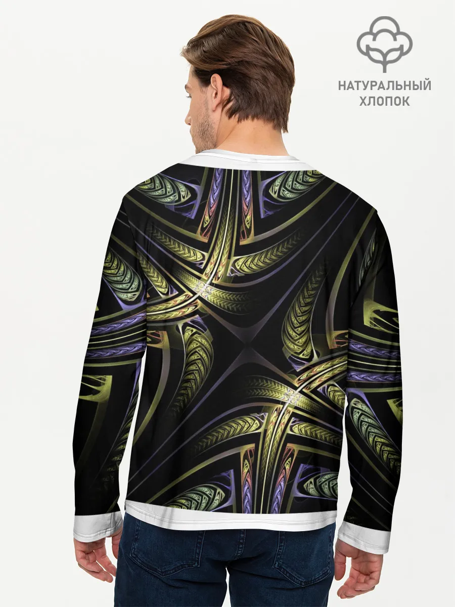Мужской лонгслив базовый / Абстракция