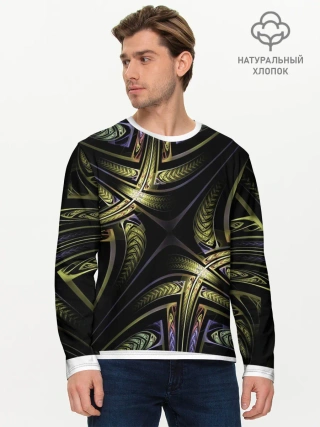 Мужской лонгслив базовый / Абстракция