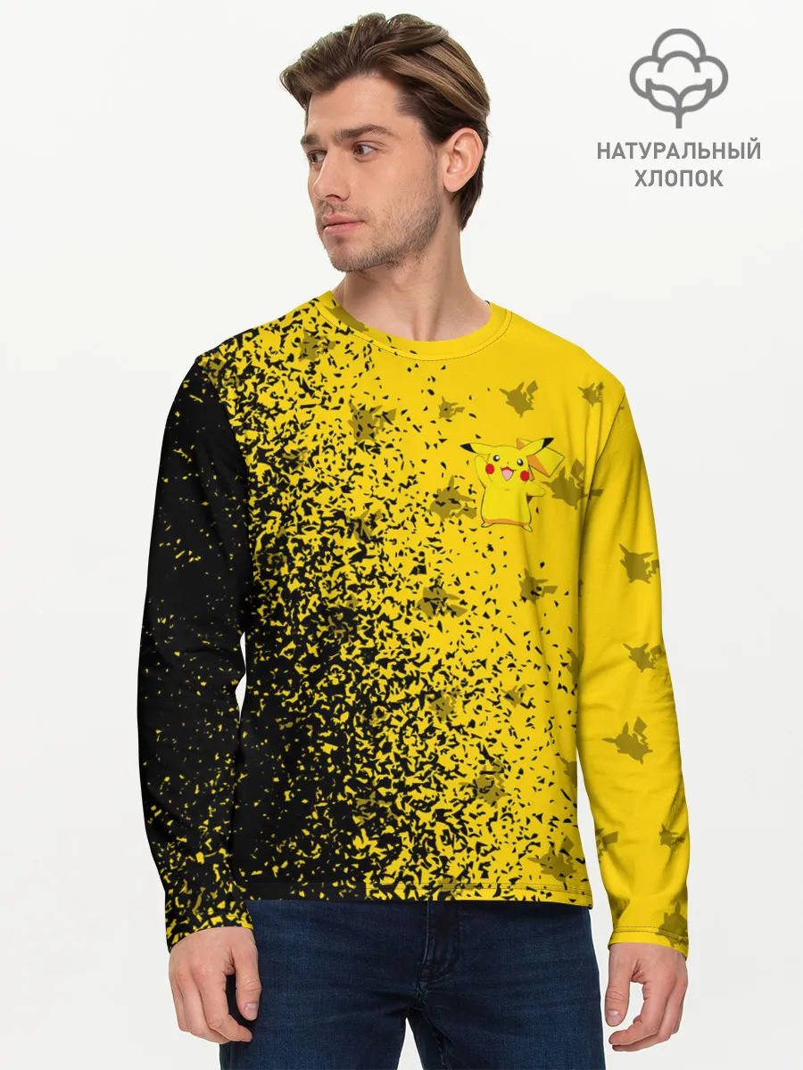 Мужской лонгслив базовый / ПИКАЧУ / PIKACHU