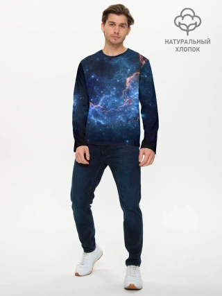 Мужской лонгслив базовый / Туманность