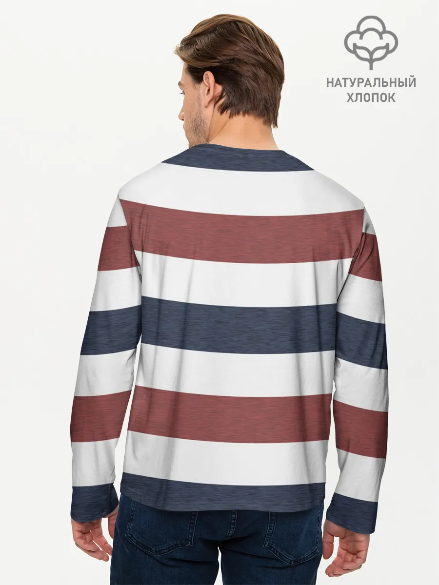 Мужской лонгслив базовый / Полоски