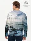 Мужской лонгслив базовый / Море