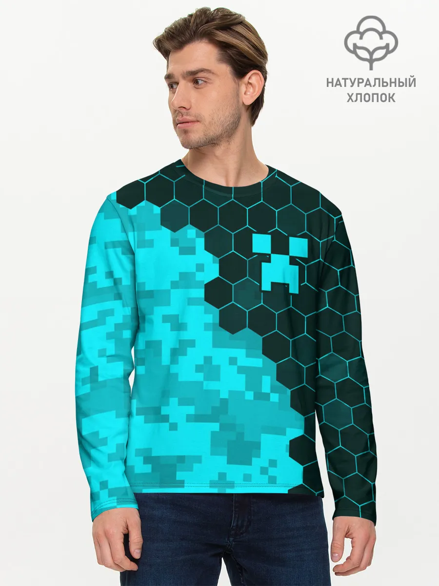 Мужской лонгслив базовый / MINECRAFT / МАЙНКРАФТ