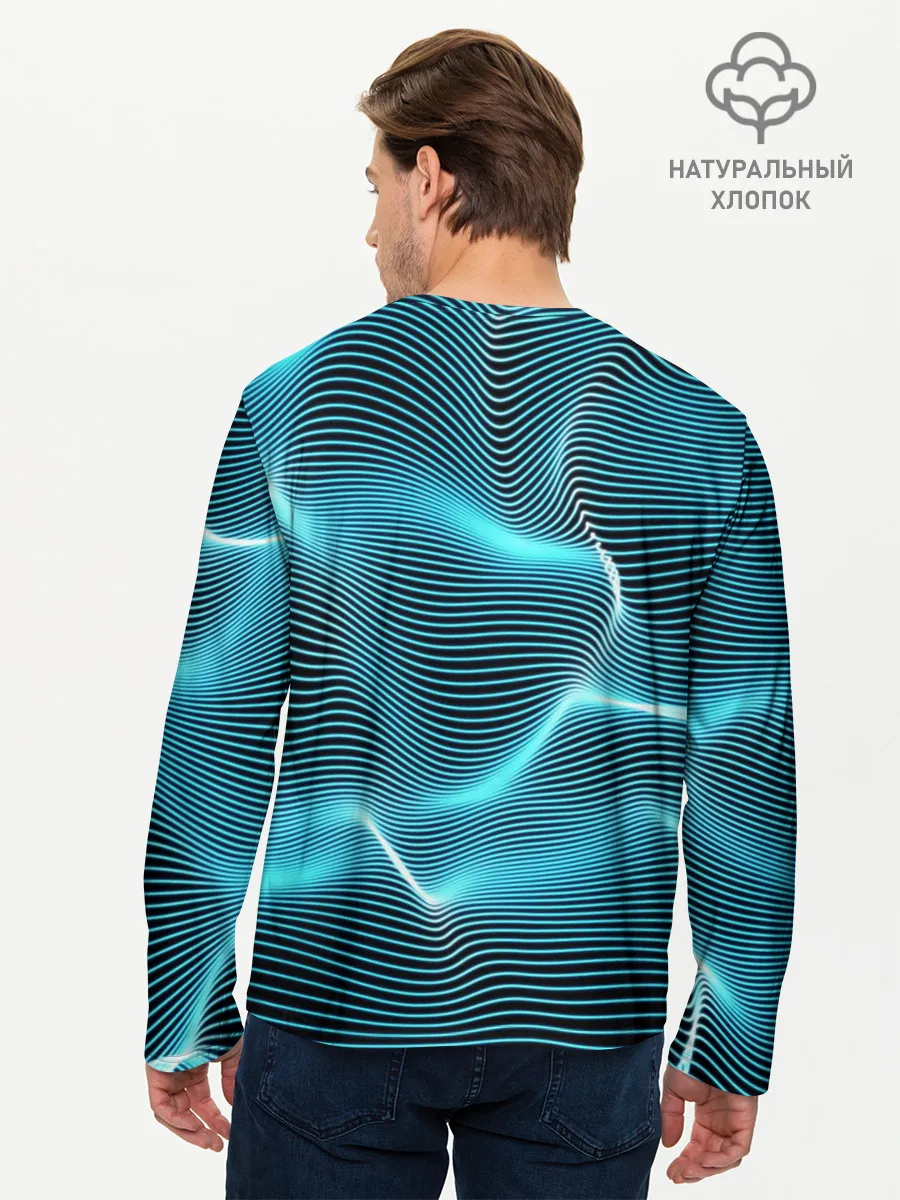 Мужской лонгслив базовый / Neon lines