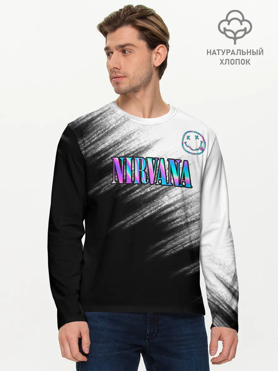 Мужской лонгслив базовый / nirvana