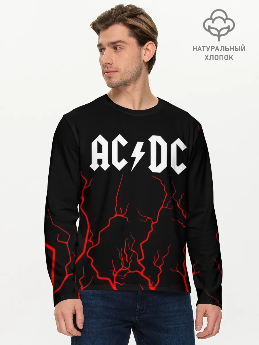 Мужской лонгслив базовый / AC DС