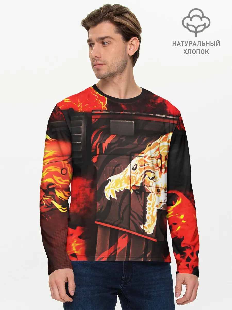 Мужской лонгслив базовый / CS GO HOWL / ВОЙ