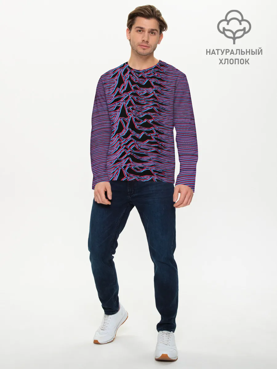 Мужской лонгслив базовый / Joy Division Glitch