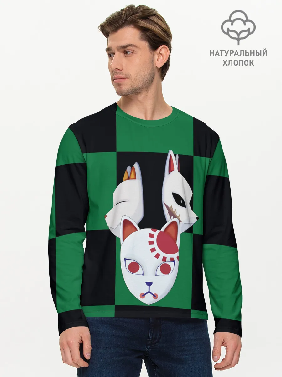 Мужской лонгслив базовый / Падшие ученики, выживший лис