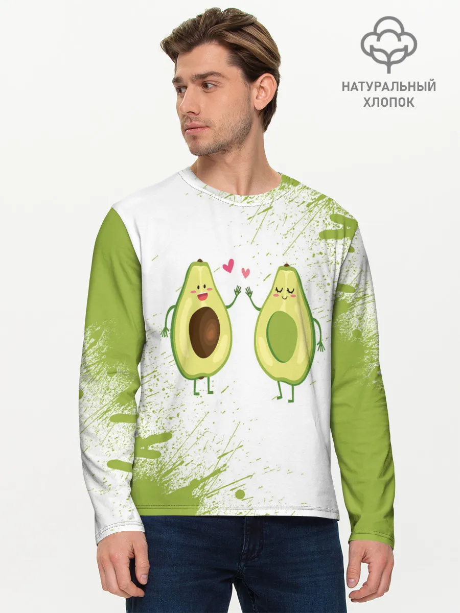Мужской лонгслив базовый / Авокадо