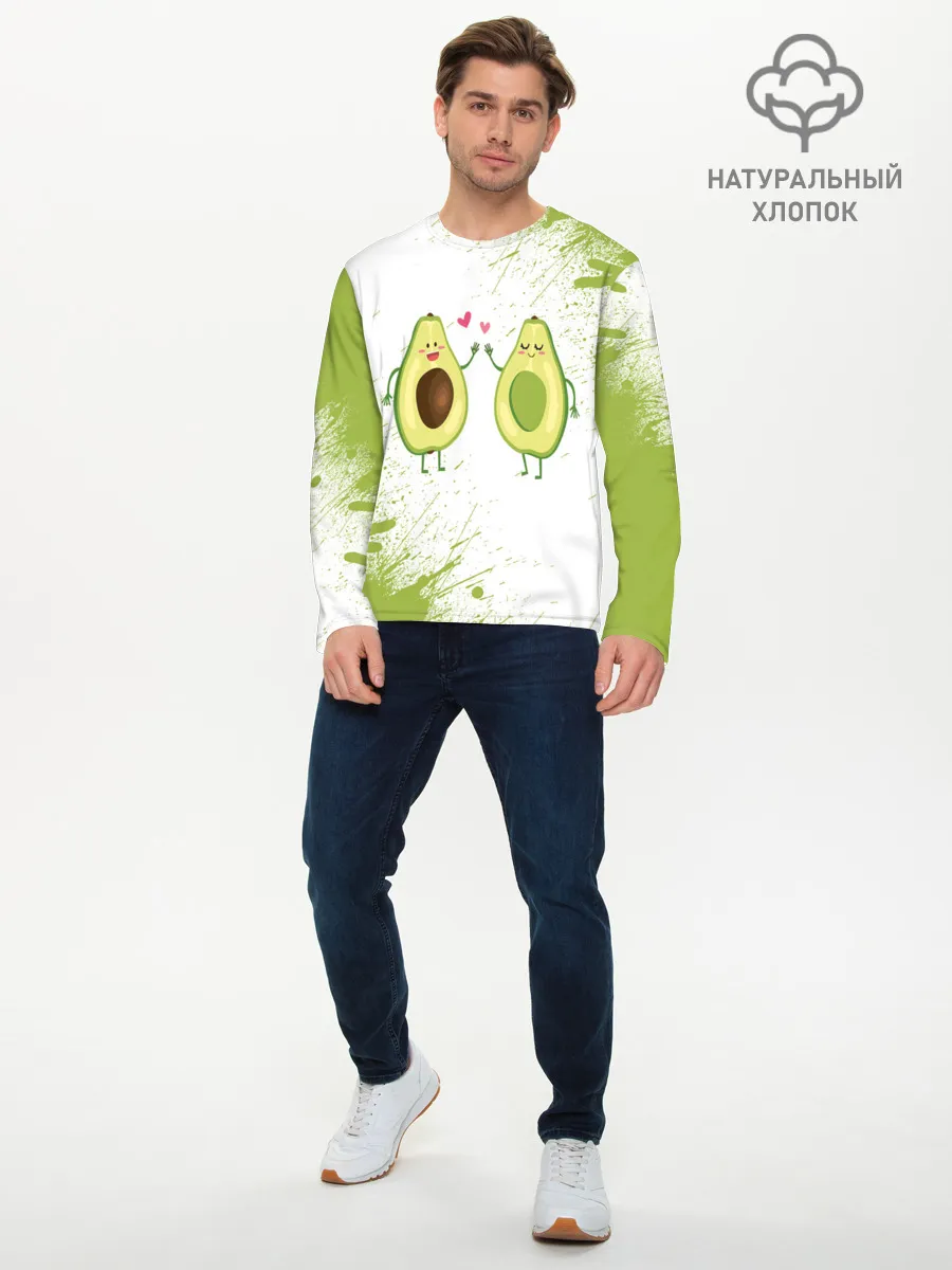 Мужской лонгслив базовый / Авокадо