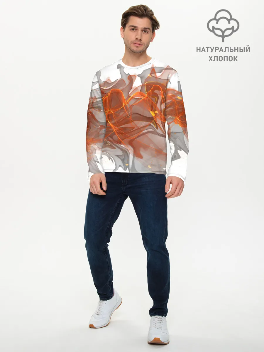 Мужской лонгслив базовый / ОГОНЬ