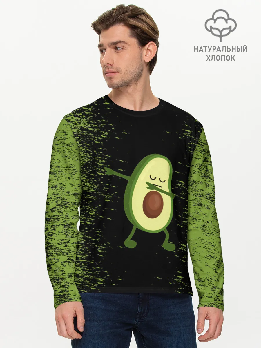 Мужской лонгслив базовый / Авокадо