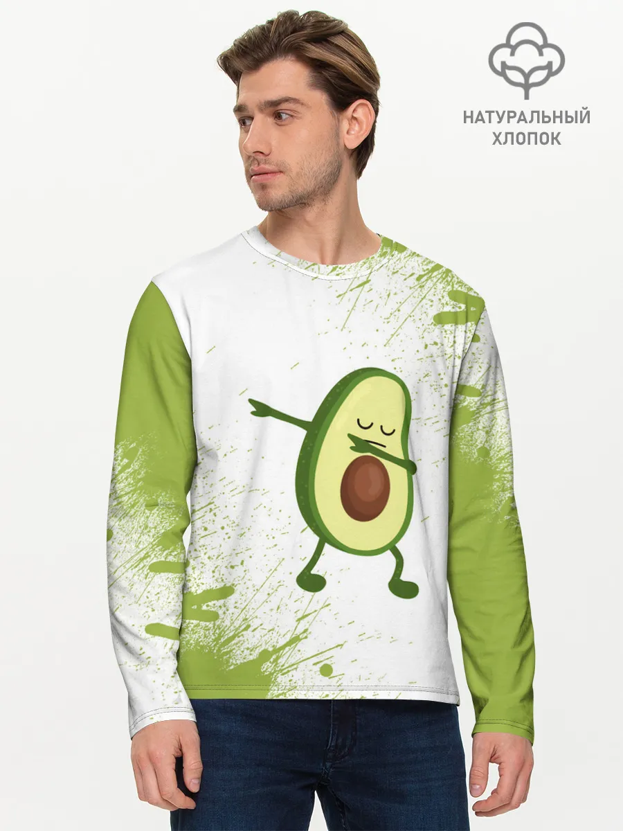 Мужской лонгслив базовый / Авокадо