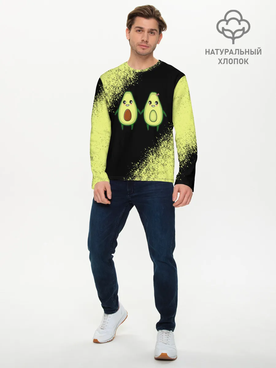 Мужской лонгслив базовый / Авокадо