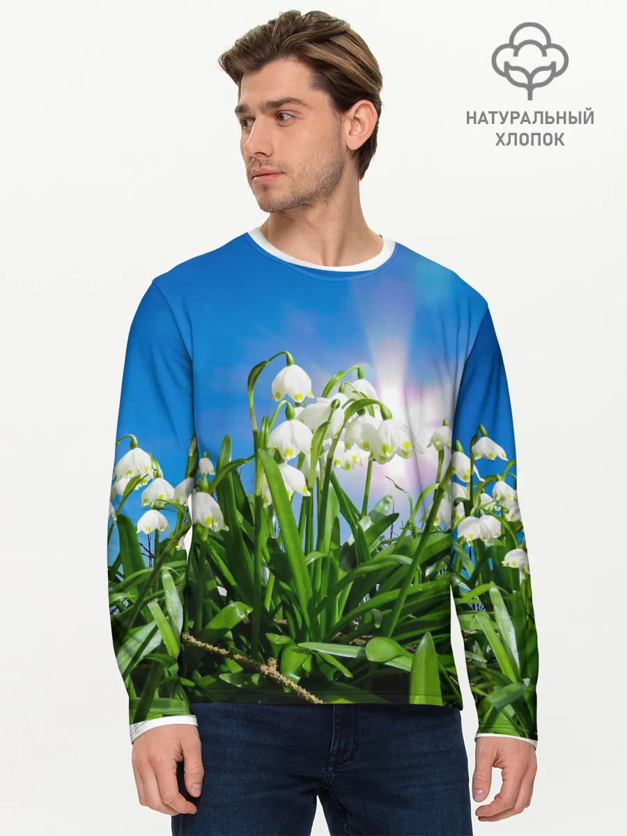 Мужской лонгслив базовый / Подснежники