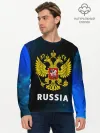 Мужской лонгслив базовый / RUSSIA / РОССИЯ