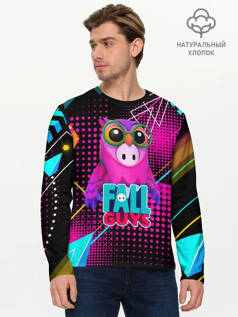 Мужской лонгслив базовый / Fall Guys | Saw