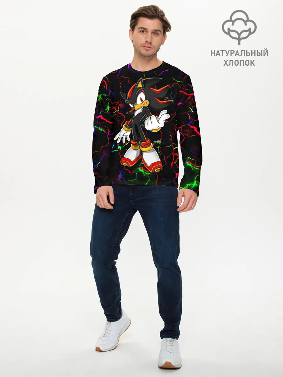 Мужской лонгслив базовый / Соник | Sonic