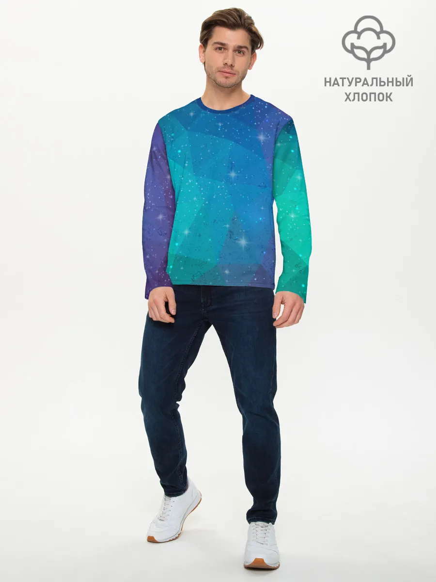 Мужской лонгслив базовый / Космос