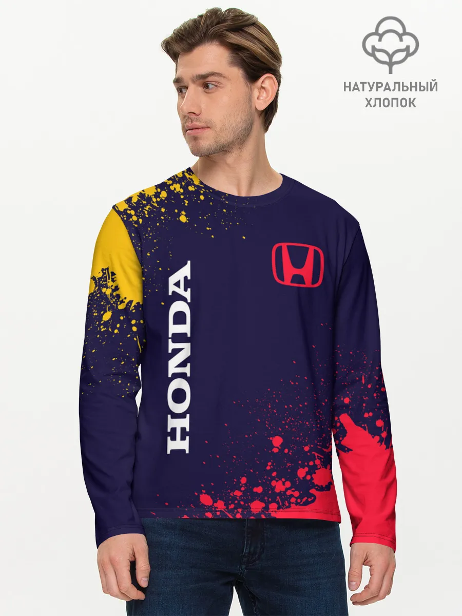 Мужской лонгслив базовый / HONDA / ХОНДА