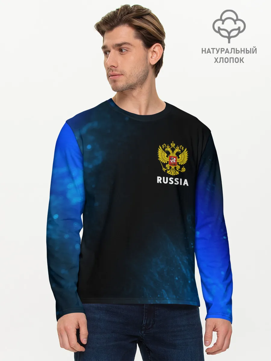 Мужской лонгслив базовый / RUSSIA / РОССИЯ