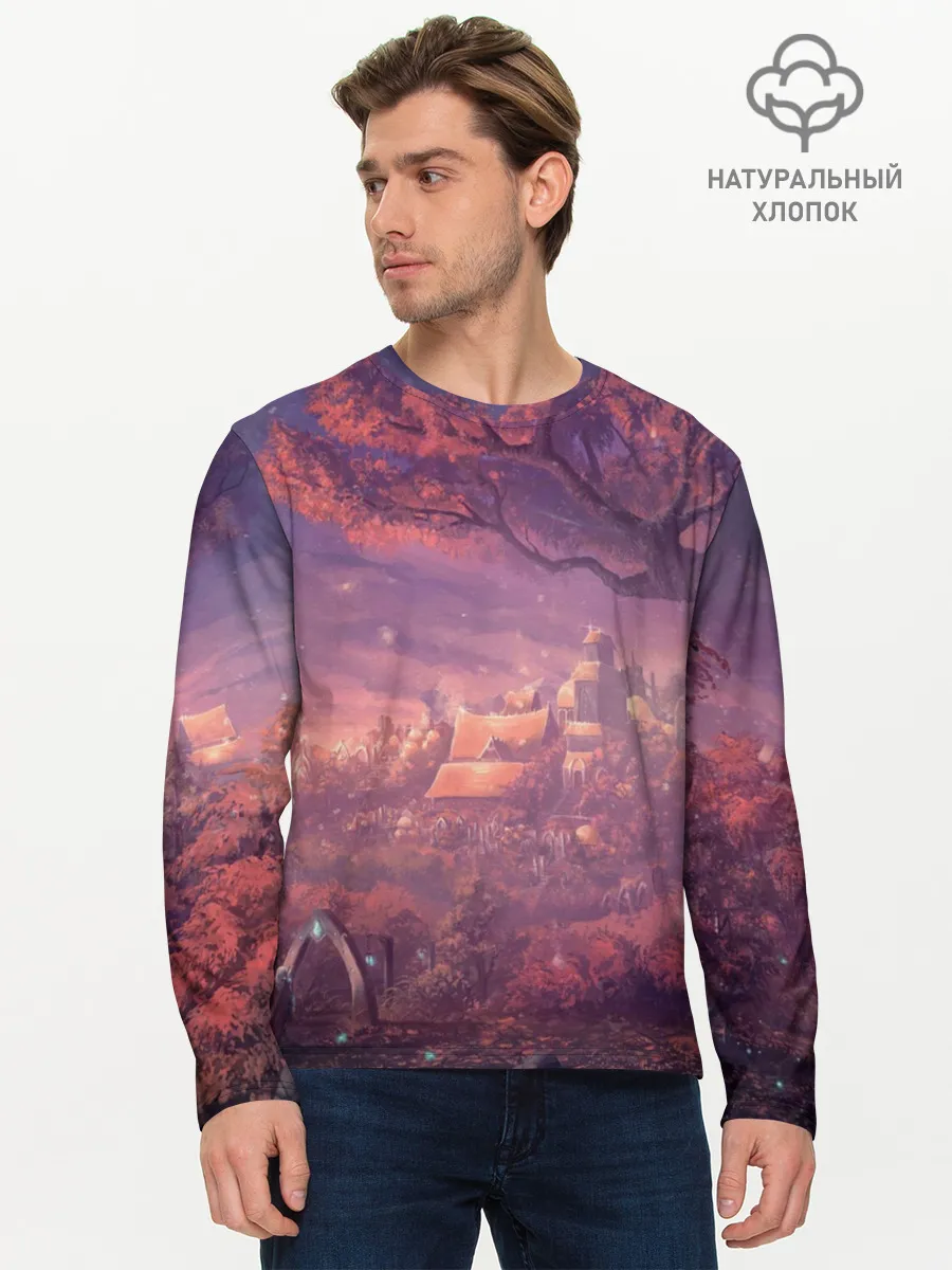 Мужской лонгслив базовый / Fantasy Forest