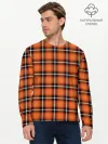 Мужской лонгслив базовый / Шотландская клетка