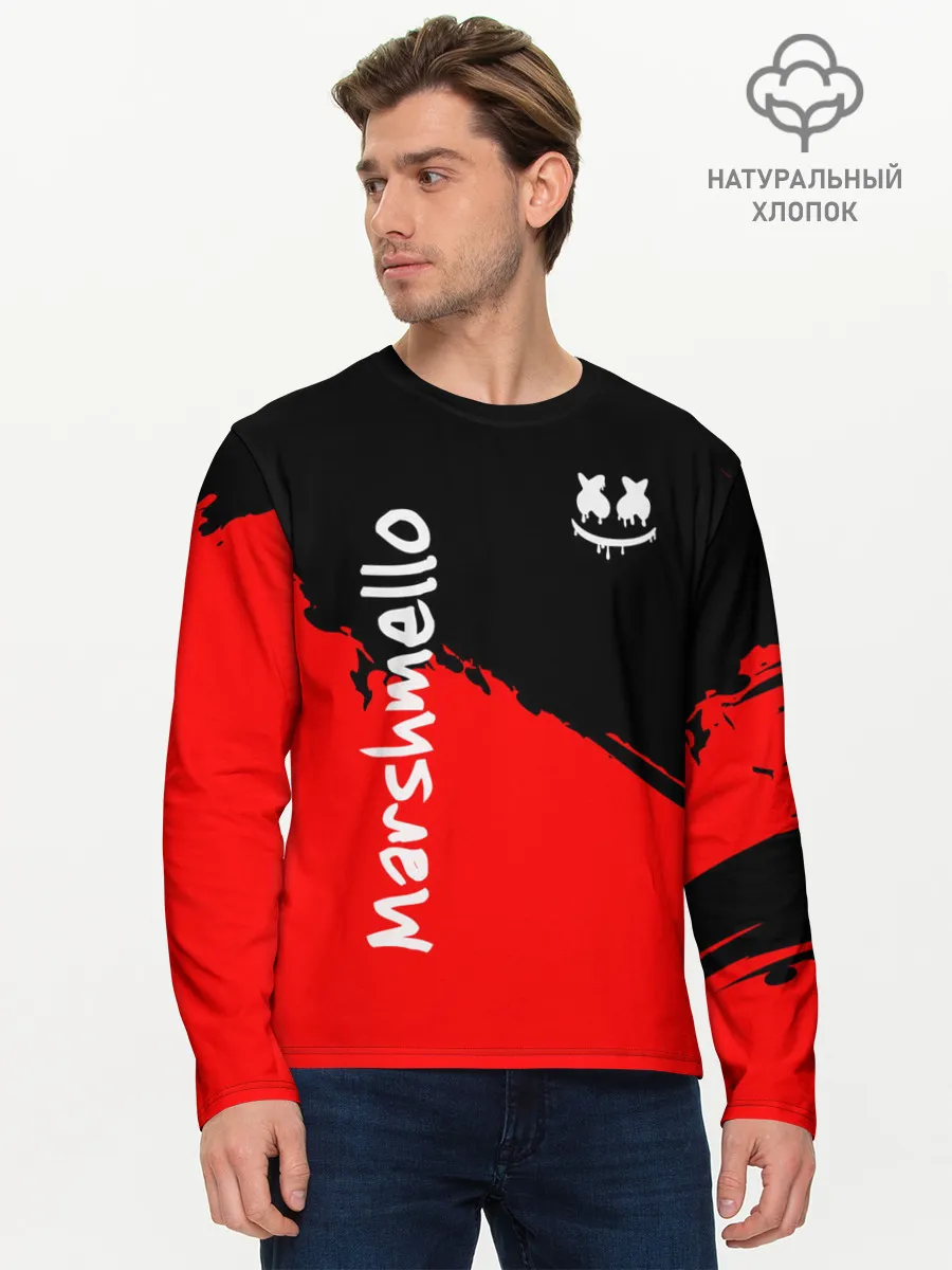 Мужской лонгслив базовый / Marshmello