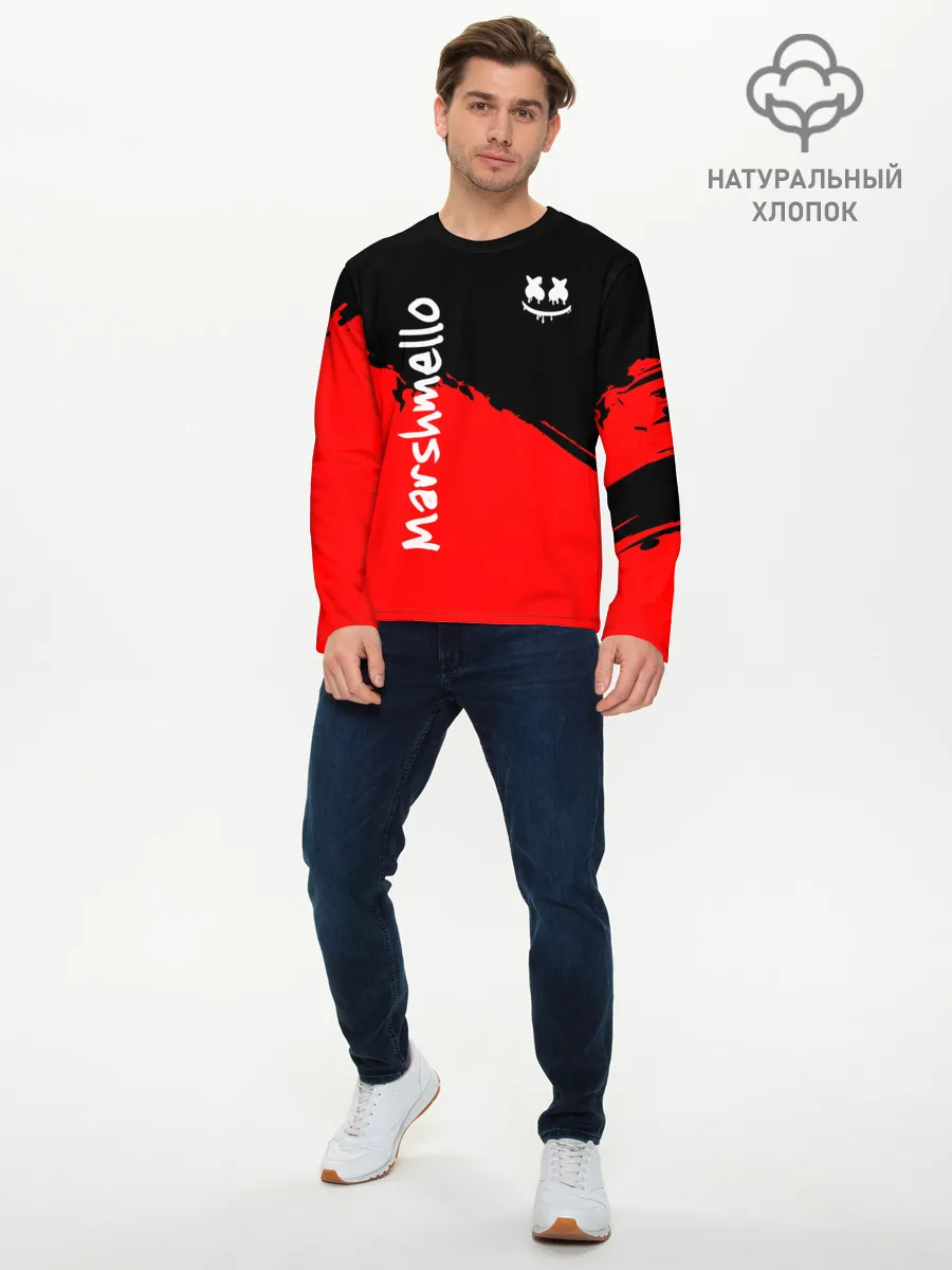 Мужской лонгслив базовый / Marshmello
