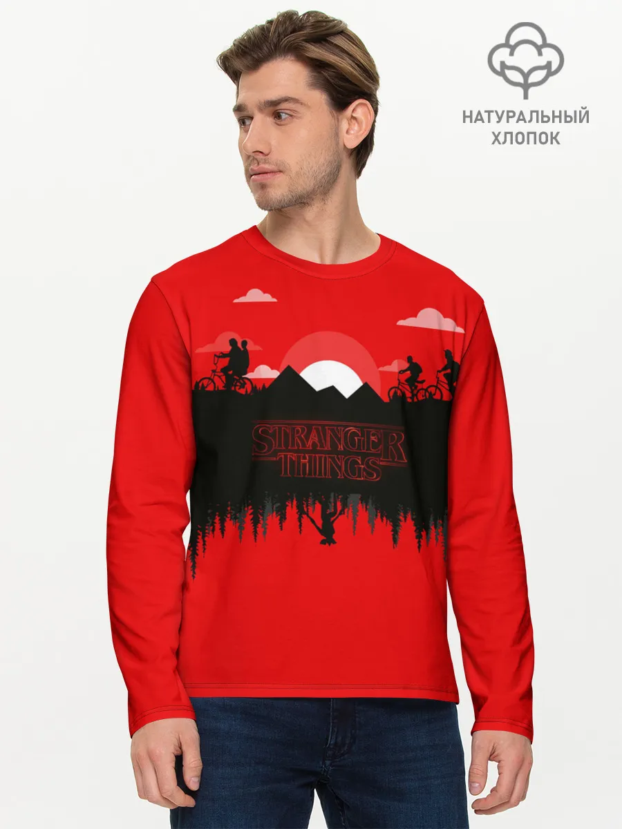 Мужской лонгслив базовый / Очень странные дела