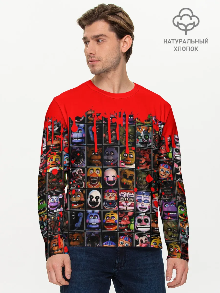 Мужской лонгслив базовый / Five Nights At Freddys